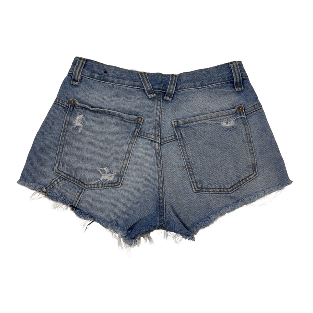 We The Free Light Blue Ripped Jean Shorts - Picture 2 of 3